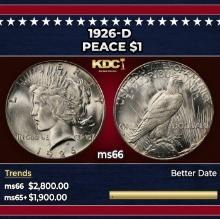 1926-d Peace Dollar $1 ms66 SEGS