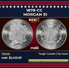1878-cc Morgan Dollar $1 ms65 SEGS