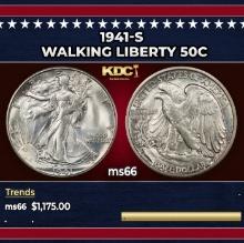 1941-s Walking Liberty Half Dollar 50c ms66 SEGS
