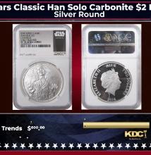 NGC 2016 Star Wars Classic Han Solo Carbonite $2 Niue 1oz Silver Proof pr70 dcam NGC Other Toy