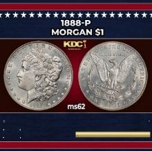 1888-p Morgan Dollar $1 Grades ms62