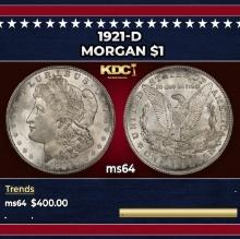 1921-d Morgan Dollar $1 Grades ms64