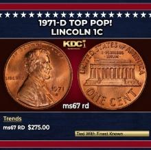 1971-d Lincoln Cent TOP POP! 1c ms67 rd SEGS