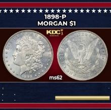 1898-p Morgan Dollar $1 Grades ms62