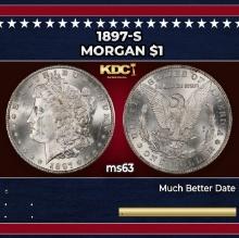 1897-s Morgan Dollar $1 Grades ms63