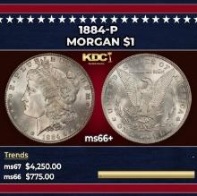 1884-p Morgan Dollar $1 ms66+ SEGS