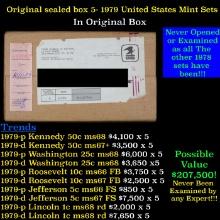 Original sealed Box of 5x 1979 United States Mint Set's