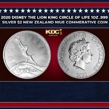 2020 Disney The Lion King Circle of Life 1oz .999 Silver $2 New Zealand Niue Commerative Coin Grades