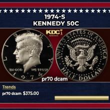 1974-s Proof Kennedy Half Dollar 50c pr70 dcam SEGS