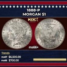 1888-p Morgan Dollar $1 ms66+ SEGS
