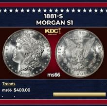 1881-s Morgan Dollar $1 Grades ms66