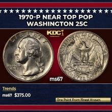 1970-p Washington Quarter Near Top Pop 25c ms67 SEGS