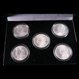 5x Coin New Orleans MORGAN Set 1881-o Through 1885-o ALL UNC, 5 Morgan Dollars