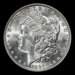 1891-p Morgan Dollar $1 ms64+ SEGS