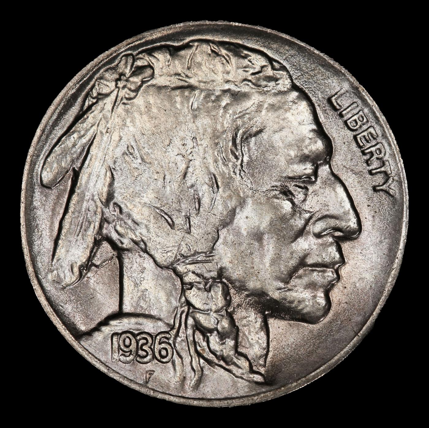 1936-d Buffalo Nickel 5c Grades ms66+