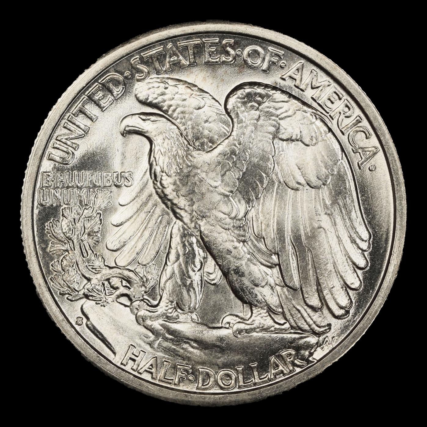 1939-s Walking Liberty Half Dollar Near Top Pop 50c ms67+ SEGS