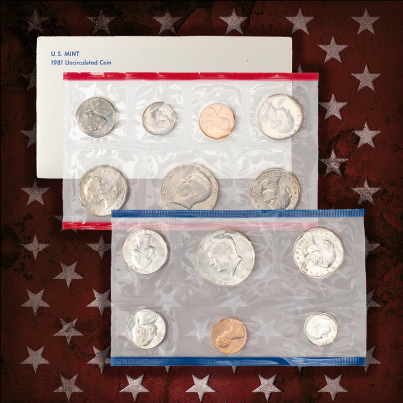 1970-1989 2 Decades Mint Set Run - 218 Coins, 18 Complete Sets Includes All Ike Years