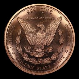 Morgan Dollar Style - 1oz .999 Fine Copper Round