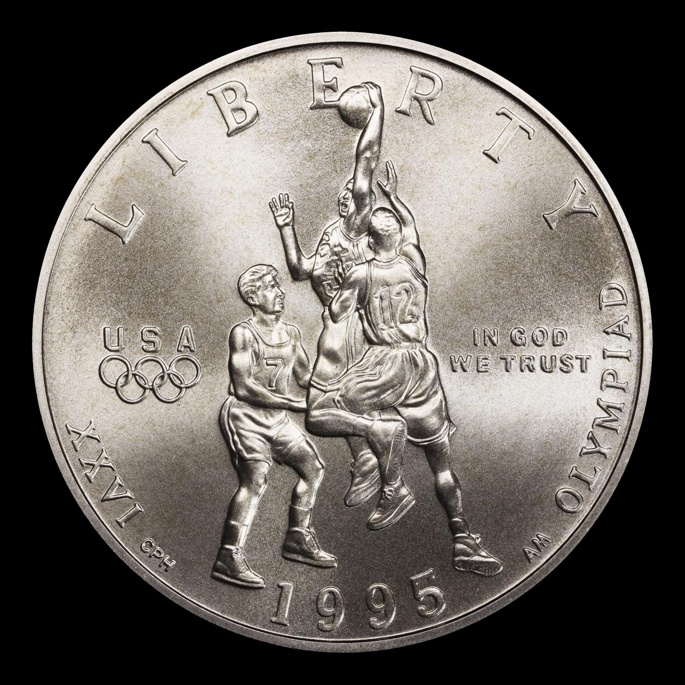 1995-s Olympics Basketball Modern Commem Half Dollar 50c ms70 SEGS