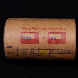 Full solid date 1885-p Uncirculated Morgan silver dollar roll, 20 coins