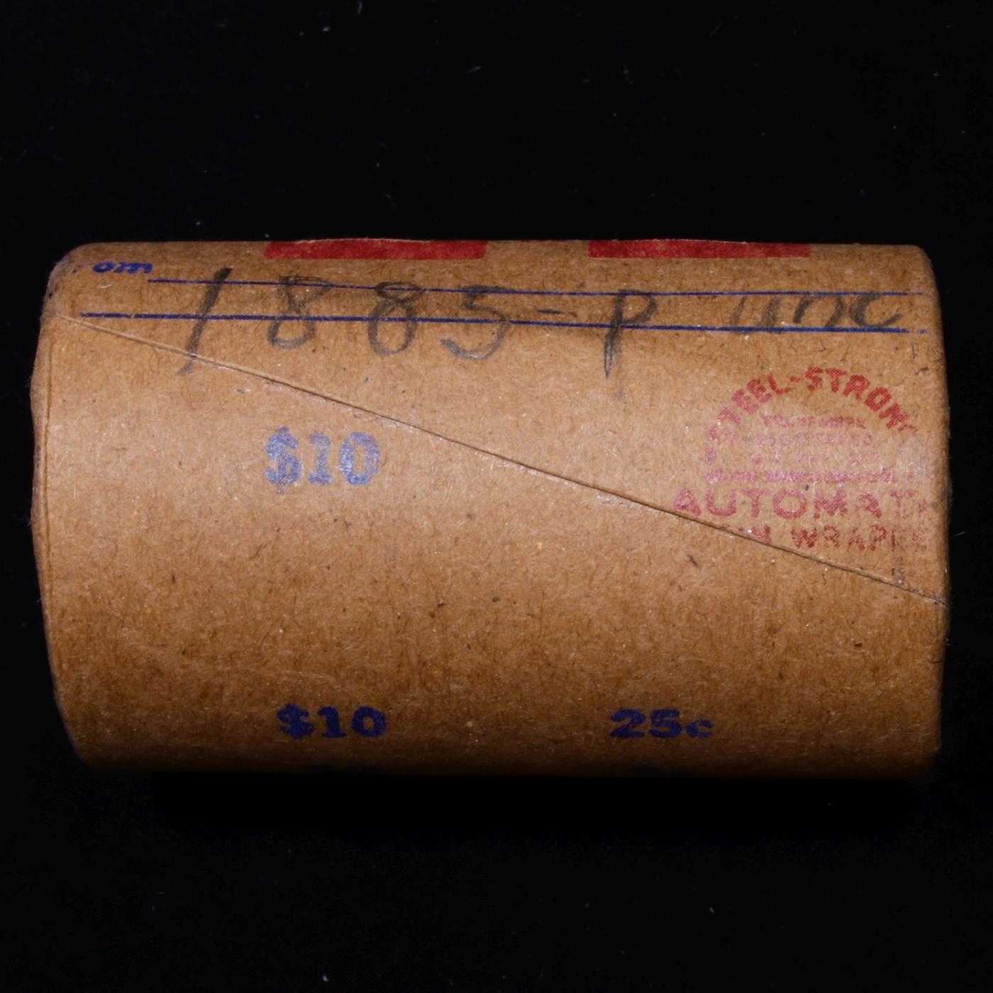 Full solid date 1885-p Uncirculated Morgan silver dollar roll, 20 coins