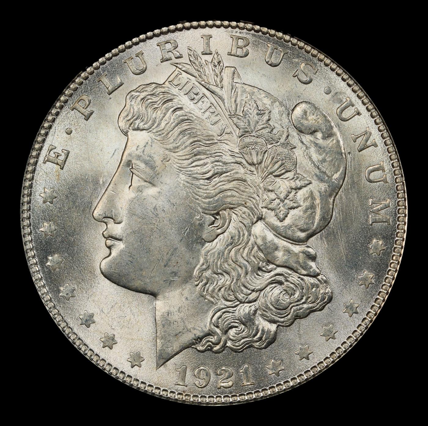 1921-p Morgan Dollar $1 Grades ms64