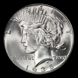 1935-p Peace Dollar $1 Grades ms65