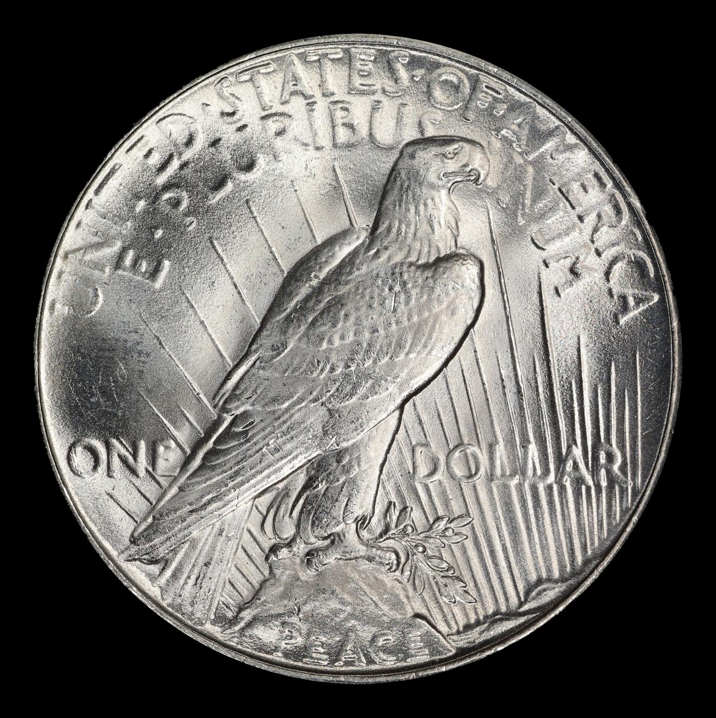 1935-p Peace Dollar $1 Grades ms65