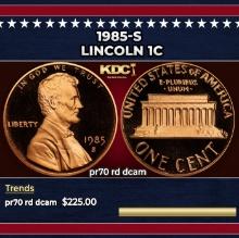 1985-s Proof Lincoln Cent 1c pr70 rd dcam SEGS