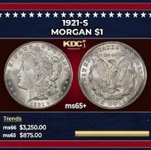 1921-s Morgan Dollar $1 ms65+ SEGS