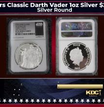 NGC NGC 2016 Star Wars Classic Darth Vader 1oz Silver $2 Australlian Tuvalu Proof pr70 dcam NGC Othe