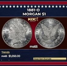 1881-o Morgan Dollar $1 ms65 SEGS