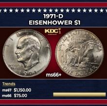 1971-d Eisenhower Dollar $1 ms66+ SEGS