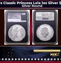 NGC NGC 2016 Star Wars Classic Princess Leia 1oz Silver $2 Australlian Tuvalu Proof pr70 dcam NGC Ot