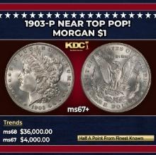 1903-p Morgan Dollar Near Top Pop! $1 ms67+ SEGS