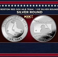 Boston Red Sox MLB Team - 1 oz Silver Round Round