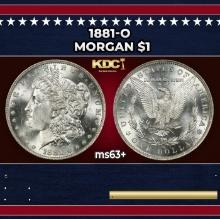 1881-o Morgan Dollar $1 Grades ms63+