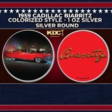 1959 Cadillac Biarritz Colorized Style - 1 oz Silver Round Round