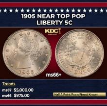 1905 Liberty Nickel Near Top Pop 5c ms66+ SEGS