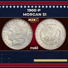 1900-p Morgan Dollar $1 Grades ms63