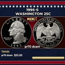 1995-s Proof Washington Quarter 25c pr70 dcam SEGS