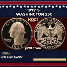 1977-s Proof Washington Quarter 25c pr70 dcam SEGS