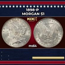 1898-p Morgan Dollar $1 Grades ms64