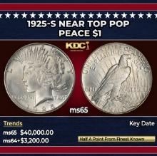 1925-s Peace Dollar Near Top Pop $1 ms65 SEGS