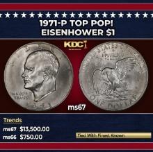 1971-p Eisenhower Dollar TOP POP! $1 ms67 SEGS