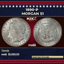 1890-p Morgan Dollar $1 ms65 SEGS