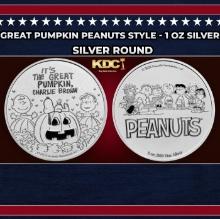 Great Pumpkin Peanuts Style - 1 oz Silver Round Round