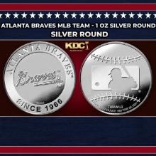 Atlanta Braves MLB Team - 1 oz Silver Round Round