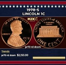 1978-s Proof Lincoln Cent 1c pr70 rd dcam SEGS