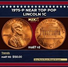 1975-p Lincoln Cent Near Top Pop 1c ms67 rd SEGS